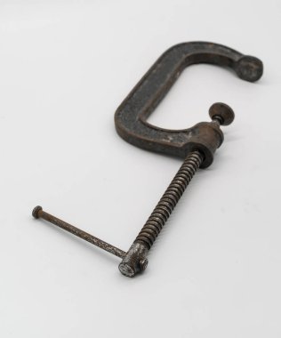 Eski bir gelenek, marangoz eser için vintage ayarlanabilir kelepçe