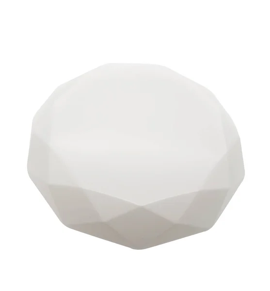 Lampe LED lumière blanche forme de diamant isolé sur blanc — Photo