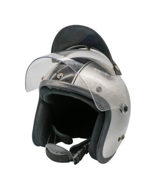 İzole kırpma pat ile beyaz arka plan üzerinde motosiklet kask