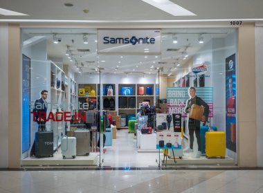 Moda Adası, Bangkok, Tayland, 22 Mar 201 dükkanında Samsonite