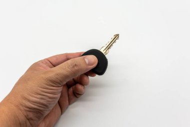 Araba için siyah silikon ya da beyaz üzerine izole edilmiş motosiklet anahtarı 