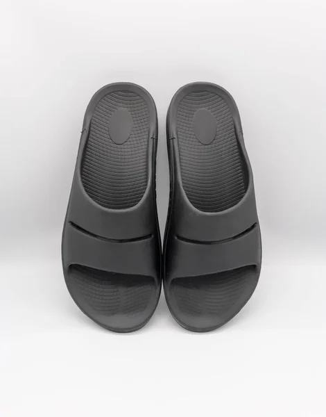 Herstel Schoeisel Zwarte Kleur Geïsoleerd Witte Achtergrond Voetverzorging Comfortabele Schoenen — Stockfoto