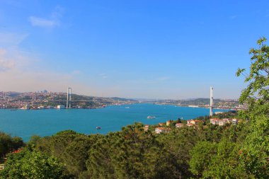 Boğaziçi Köprüsü'nden Istanbul 'un Anadolu Yakası fotoğrafı