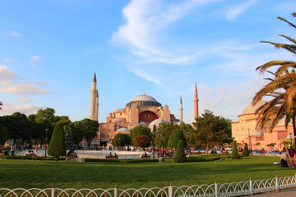 Hagia Sophia Coucher Soleil Ramadan Iftar Kandil Kadir Gecesi Laylat — Photo