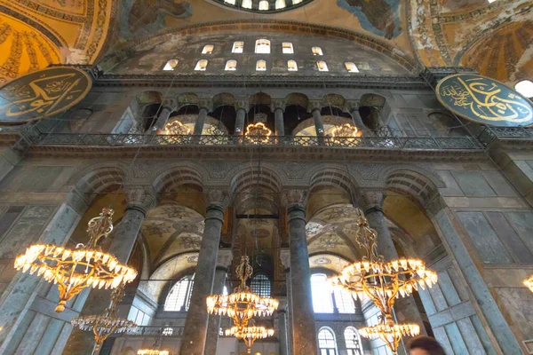 Interior Hagia Sophia Istanbul Ramadan Iftar Kandil Kadir Gecesi Laylat — Stock Photo, Image