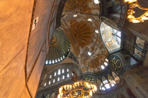 Innenraum Der Hagia Sophia Istanbul Ramadan Iftar Kandil Kadir Gecesi — Stockfoto