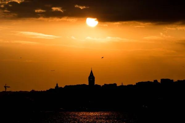 Torre Galata Atardecer — Foto de Stock