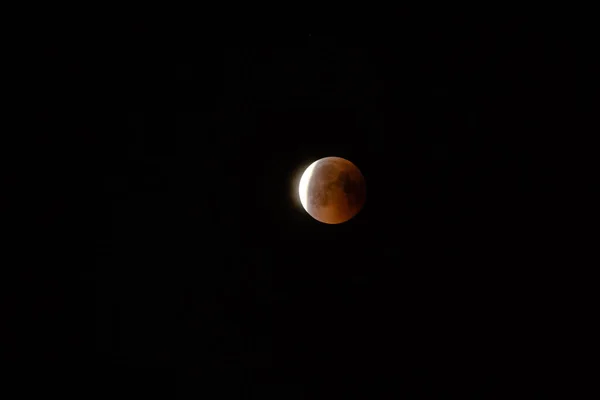 Vollständige Mondfinsternis Der Nacht — Stockfoto