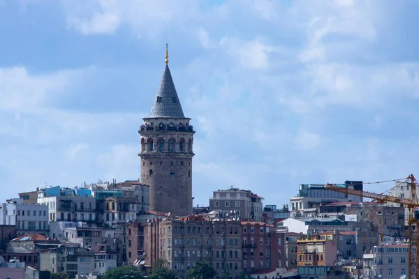 Galata Kulesi Bulutlu Gökyüzü — Stok fotoğraf