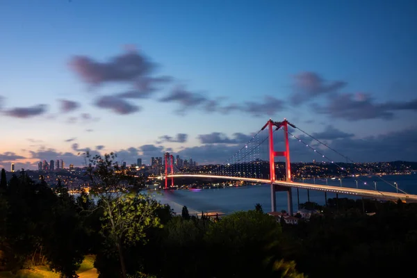 Pont Bosphore Nakkastepe Crépuscule — Photo