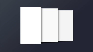3d Önden Görünüm hareket eden app arabiriminde alay. Boş app ekran. Yatay 9:16 siyah renk tonu vektör tarafından kolay kullanımlı kullanıcı arayüzü ve kullanıcı tasarım deneyimi için oluşturulan en boy oranı.