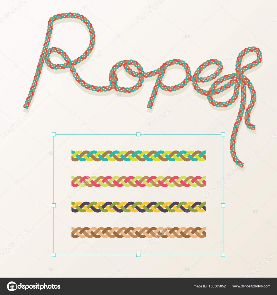 Braided Rope Pattern Seamless For Decoration Design Created By Vector Rope Brush For Illustrator Easy To Use And Modify Vector Image By C Mokoland Vector Stock