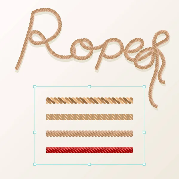 Örgülü halat desen vektör tarafından oluşturulan tasarlamak için kesintisiz. Illustrator için ip fırça. Kolay kullanım ve değiştirmek.