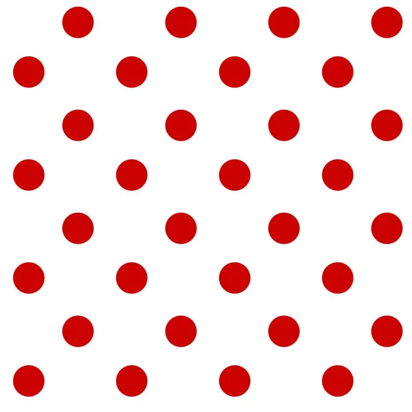Czerwono-białe kropki wzór bezszwowy — Wektor stockowy
