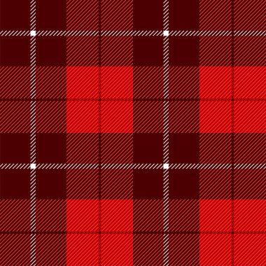 Kırmızı Tartan Denetimi Ekose desensiz. 