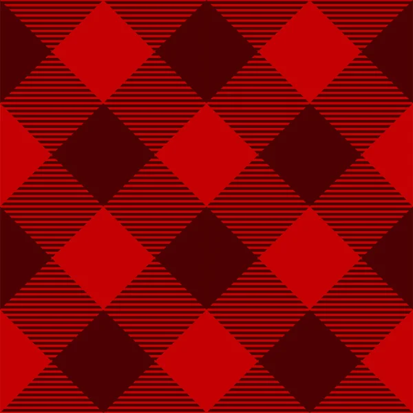 Roter Karo-Schottenkaro nahtlose Muster. — Stockvektor