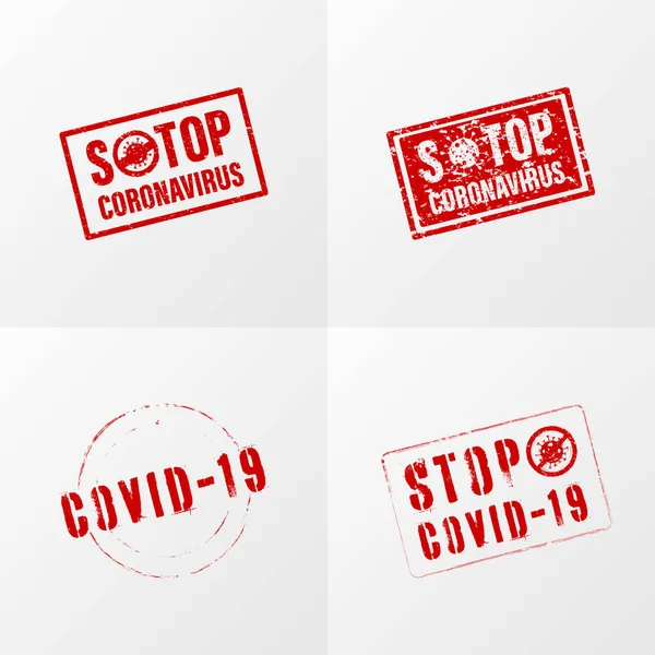 Arrêtez Modèle Concept Coronavirus Pour Les Médias Sociaux Icône Virus — Image vectorielle