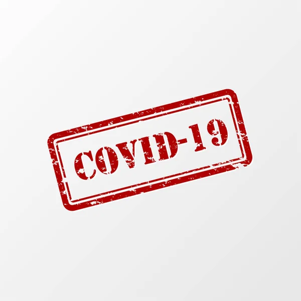 Σφραγίδα Του Coronavirus Κόκκινο Χρώμα Επιδημία Του Κορωναϊού Κίνδυνος Covid — Διανυσματικό Αρχείο