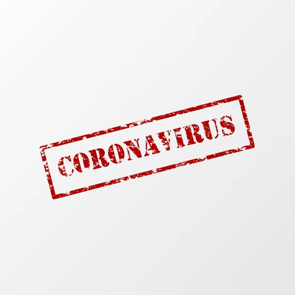 Coronavirus Stempel Roter Farbe Coronavirus Ausbruch Covid Gefahr Und Risiko — Stockvektor