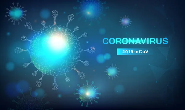 Modèle Bannière Coronavirus Pour Les Médias Sociaux Illustration Vectorielle Virus — Image vectorielle