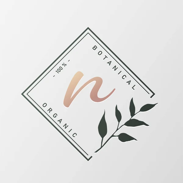ブランディング 企業アイデンティティ 名刺のための自然と有機的なロゴ — ストックベクタ