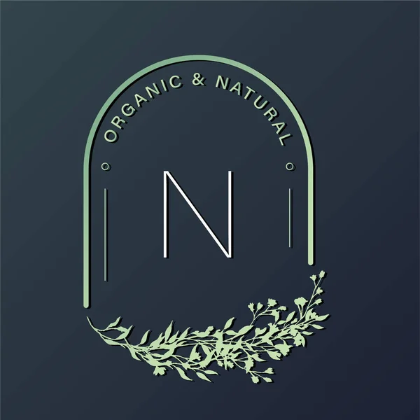 Natur Und Bio Logo Für Branding Corporate Identity Verpackung Und — Stockvektor