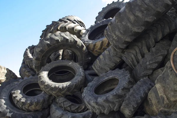 Recycling industry. Tires Recycling. Mix Tires for Recycling