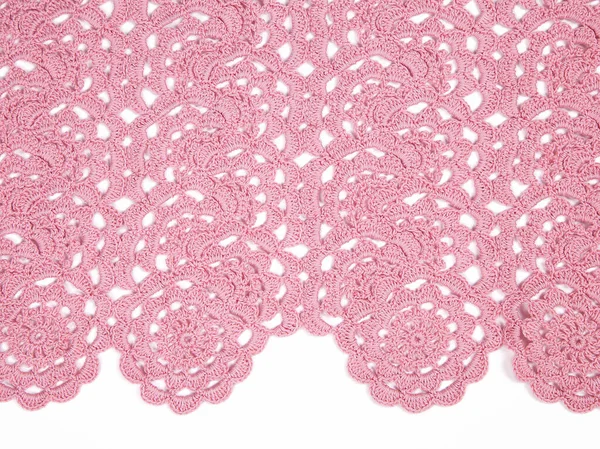 Tricotado Padrão Flores Ocas Pretzels Renda Malha Textura Malha Tricô — Fotografia de Stock