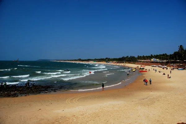 Playa Sinquerim en Candolim, Goa, India Imágenes de stock libres de derechos