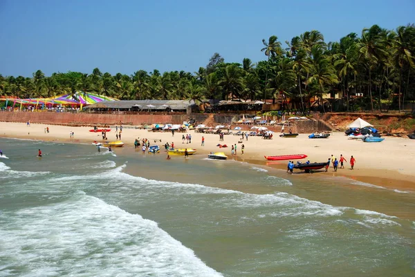 Playa Sinquerim en Candolim, Goa, India Imagen de archivo
