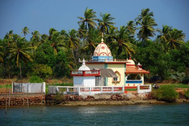 A Hindu Temple in Candolim, Goa, India clipart