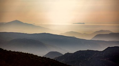 Hazy County of San Diego Mountains clipart