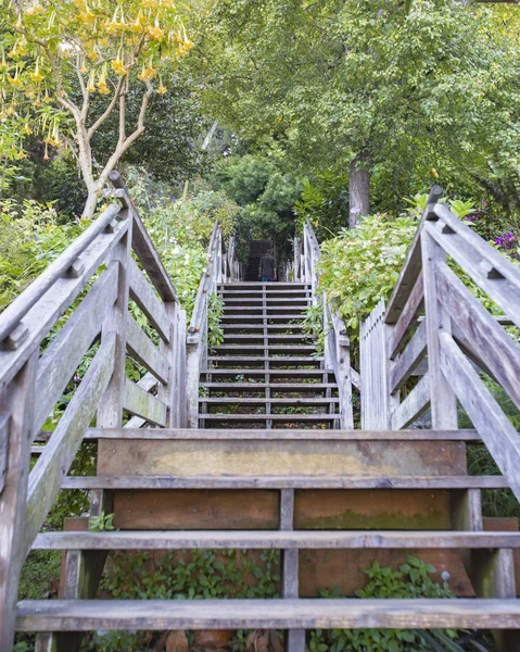 Escaleras de madera con simetría —  Fotos de Stock