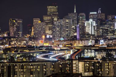 Gece San Fran uzun pozlama