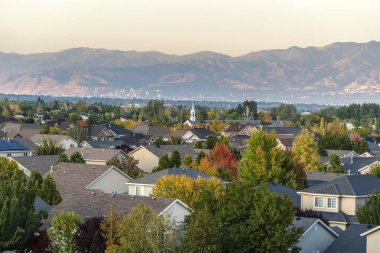 Salt Lake City, Utah 'ın çatı manzarası.
