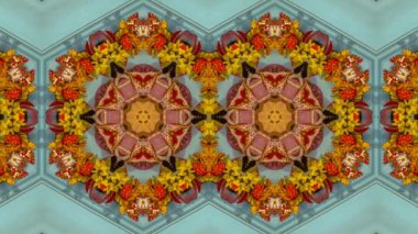 Yatay yansımanın kavramsal remiksi Sonbahar kapısında küçük bir korkuluk