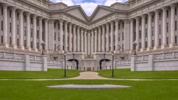 Konceptuální remix velkolepé budovy státního kapitálu v Utahu — Stock video