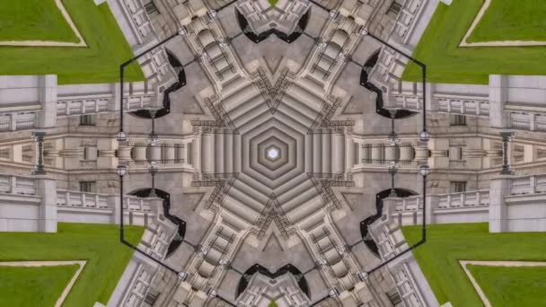 Konceptualny remix kształtu gwiazdy Wspaniały Utah State Capital Building — Wideo stockowe