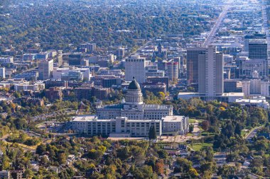 Salt Lake City Utah havadan görünümü