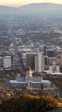 Salt Lake City Utah Usa 'nın dikey panoramik görüntüsü