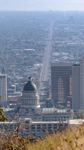 Vertical Aerial view of the Utah State Capitol Building