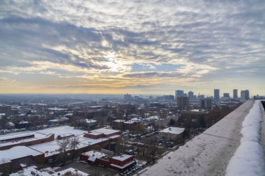 Salt Lake City 'de yükseltilmiş kar manzarası