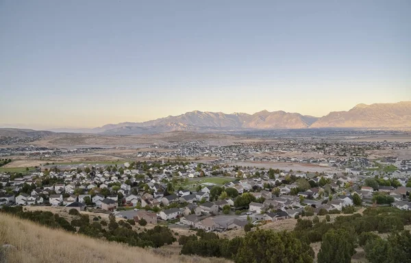 Vista general del valle de Utah al amanecer — Foto de Stock