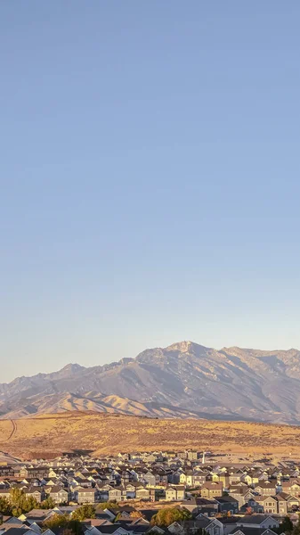 Vista vertical sobre el valle de Utah al amanecer — Foto de Stock