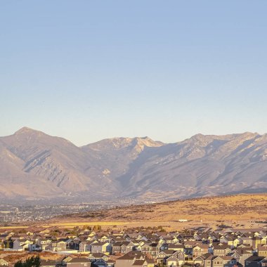Gün doğumunda Utah Vadisi üzerinde kare kare görünüm