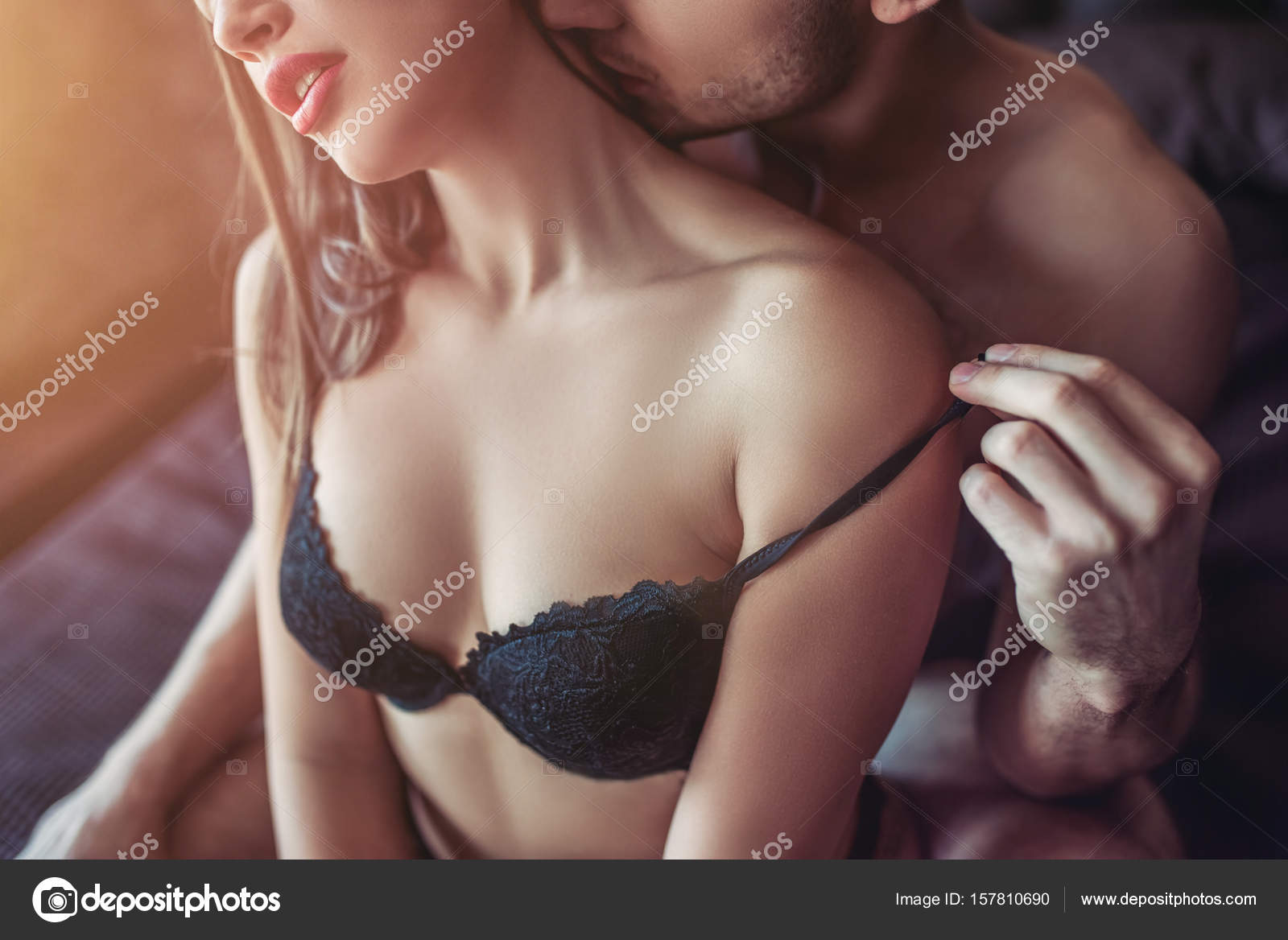 Couple Having Sex On Bed