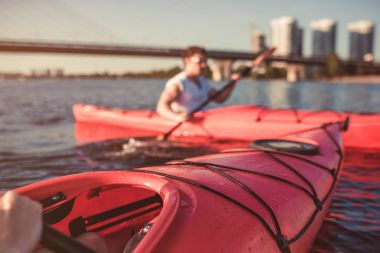 Sunset bulvarında Kayak Çift