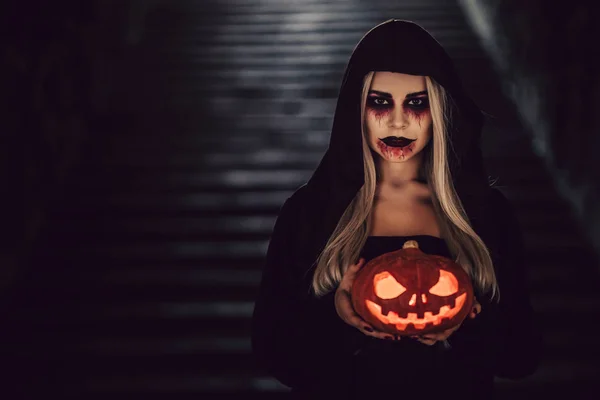 Halloween czarny czarownica — Zdjęcie stockowe