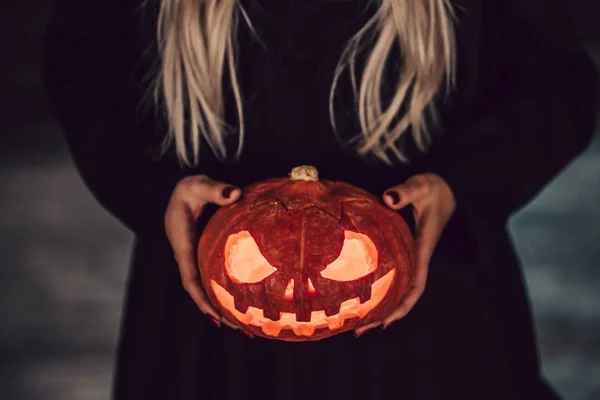 Halloween czarny czarownica — Zdjęcie stockowe
