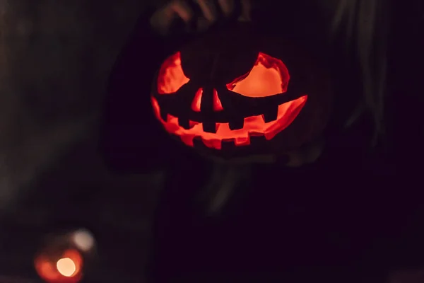 Scary Halloween pumpkin — Stock Photo, Image